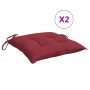Cojines de palets de jardín 2 uds Oxford rojo tinto 50x50x7 cm by vidaXL, Cushions for chairs and sofas - Ref: Foro24-361534,...