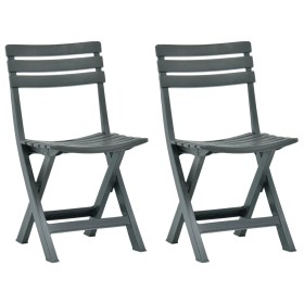 Silla de jardín plegable 2 unidades plástico verde de vidaXL, Sillas de jardín - Ref: Foro24-48789, Precio: 63,96 €, Descuent...