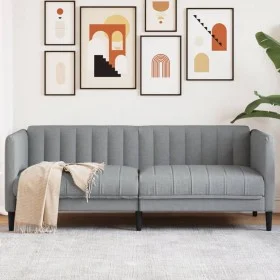 Sofá de 2 plazas tela gris claro by vidaXL, Sofas - Ref: Foro24-372604, Price: 223,11 €, Discount: %