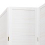 Biombo separador de 3 paneles madera maciza Paulownia blanco by vidaXL, Room dividers - Ref: Foro24-358832, Price: 120,71 €, ...