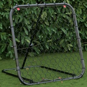 Verstellbarer Fußball-Rebounder aus schwarzem Stahl, 84x73x60-80 cm. von vidaXL, Zubehör für Fußballtore - Ref: Foro24-400796...