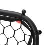 Rebotador de fútbol ajustable acero negro 84x73x60-80 cm