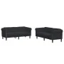 Zweiteiliges Samt-Sofa-Set in Schwarz von vidaXL, Sofas - Ref: Foro24-3209224, Preis: 464,36 €, Rabatt: %