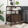 Druckerständer 3 Ebenen in Eichenbraun 50x40x76 cm von vidaXL, Drucker unterstützt - Ref: Foro24-842295, Preis: 64,28 €, Raba...