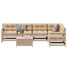 Juego de muebles de jardín 7 pzas y cojines madera maciza pino by vidaXL, Garden sets - Ref: Foro24-3250900, Price: 624,13 €,...