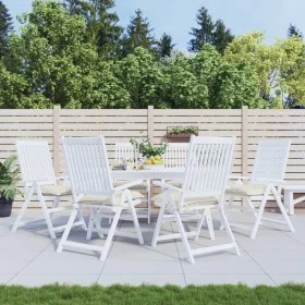 Gartenstuhlkissen 6 Stück aus cremefarbener Oxford-Gewebe 50x50x7 cm. von vidaXL, Kissen für Stühle und Sofas - Ref: Foro24-3...