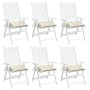 Cojines sillas de jardín 6 uds tela Oxford crema 50x50x7 cm by vidaXL, Cushions for chairs and sofas - Ref: Foro24-361515, Pr...