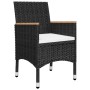 Juego de comedor de jardín 5 piezas con cojines negro by vidaXL, Garden sets - Ref: Foro24-3095866, Price: 379,77 €, Discount: %