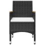 Juego de comedor de jardín 5 piezas con cojines negro by vidaXL, Garden sets - Ref: Foro24-3095866, Price: 379,77 €, Discount: %
