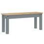 Esstischbank Panama aus massivem Kiefernholz in Grau, 105x30x45 cm. von vidaXL, Ess- und Küchenbänke - Ref: Foro24-4005712, P...