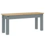 Esstischbank Panama aus massivem Kiefernholz in Grau, 105x30x45 cm. von vidaXL, Ess- und Küchenbänke - Ref: Foro24-4005712, P...