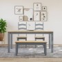 Esstischbank Panama aus massivem Kiefernholz in Grau, 105x30x45 cm. von vidaXL, Ess- und Küchenbänke - Ref: Foro24-4005712, P...