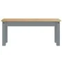 Esstischbank Panama aus massivem Kiefernholz in Grau, 105x30x45 cm. von vidaXL, Ess- und Küchenbänke - Ref: Foro24-4005712, P...