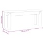 Esstischbank Panama aus massivem Kiefernholz in Grau, 105x30x45 cm. von vidaXL, Ess- und Küchenbänke - Ref: Foro24-4005712, P...