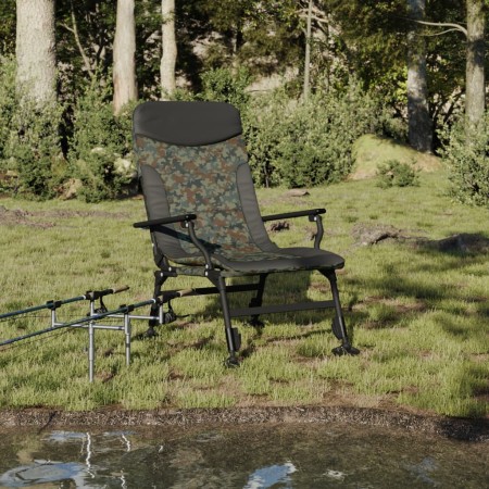 Silla de pesca con reposabrazos plegable camuflaje de vidaXL, Sillas de jardín - Ref: Foro24-4006417, Precio: 148,33 €, Descu...