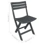 Folding garden table and chairs 3 pieces anthracite plastic by vidaXL, Garden sets - Ref: Foro24-48753, Price: 130,27 €, Disc...