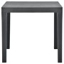 Anthrazitgrauer Gartentisch aus Kunststoff 78x78x72 cm von vidaXL, Gartentische - Ref: Foro24-48784, Preis: 104,33 €, Rabatt: %