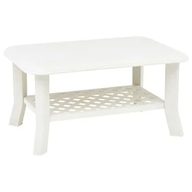 Mesa de centro de plástico blanco 90x60x46 cm de vidaXL, Mesas de centro - Ref: Foro24-48793, Precio: 63,33 €, Descuento: %
