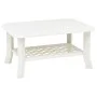 Mesa de centro de plástico blanco 90x60x46 cm de vidaXL, Mesas de centro - Ref: Foro24-48793, Precio: 63,33 €, Descuento: %
