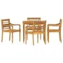 5-teiliges Garten-Essset aus massivem Teakholz von vidaXL, Gartensets - Ref: Foro24-3155977, Preis: 608,45 €, Rabatt: %