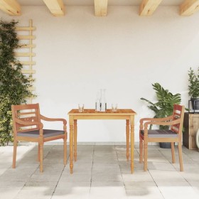 Garden dining set 3 pieces with dark gray teak wood cushions by vidaXL, Garden sets - Ref: Foro24-3155980, Price: 389,22 €, D...