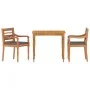 Garden dining set 3 pieces with dark gray teak wood cushions by vidaXL, Garden sets - Ref: Foro24-3155980, Price: 376,00 €, D...