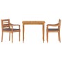 Garten-Essgruppe 3-teilig mit dunkelgrauen Teakholzkissen von vidaXL, Gartensets - Ref: Foro24-3155980, Preis: 389,22 €, Raba...