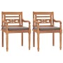 Garten-Essgruppe 3-teilig mit dunkelgrauen Teakholzkissen von vidaXL, Gartensets - Ref: Foro24-3155980, Preis: 389,22 €, Raba...