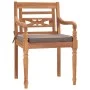 Garden dining set 3 pieces with dark gray teak wood cushions by vidaXL, Garden sets - Ref: Foro24-3155980, Price: 376,00 €, D...