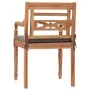 Garden dining set 3 pieces with dark gray teak wood cushions by vidaXL, Garden sets - Ref: Foro24-3155980, Price: 376,00 €, D...