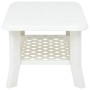 Mesa de centro de plástico blanco 90x60x46 cm