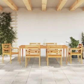 Garden dining set 7 pieces solid teak wood by vidaXL, Garden sets - Ref: Foro24-3155982, Price: 1,00 €, Discount: %