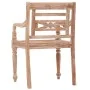 Batavia-Stühle, 6 Stück, massives, weiß getünchtes Teakholz von vidaXL, Gartenstühle - Ref: Foro24-3155989, Preis: 634,15 €, ...