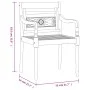 Batavia-Stühle, 6 Stück, massives, weiß getünchtes Teakholz von vidaXL, Gartenstühle - Ref: Foro24-3155989, Preis: 634,15 €, ...