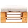 Garten-Palettenhocker mit honigbraunem Sandholzkissen von vidaXL, Hocker für den Außenbereich - Ref: Foro24-277440, Preis: 61...