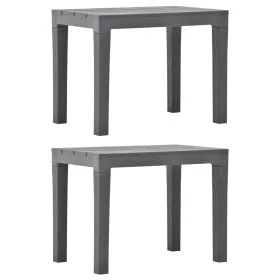 Bancos de jardín 2 unidades plástico color moca de vidaXL, Bancos de jardín - Ref: Foro24-48782, Precio: 64,41 €, Descuento: %