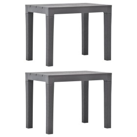 Gartenbänke 2 Einheiten aus mokkafarbenem Kunststoff von vidaXL, Gartenbänke - Ref: Foro24-48782, Preis: 57,40 €, Rabatt: %