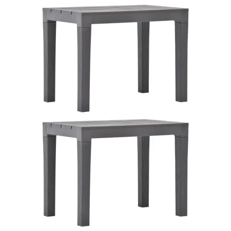 Bancos de jardín 2 unidades plástico color moca de vidaXL, Bancos de jardín - Ref: Foro24-48782, Precio: 61,82 €, Descuento: %