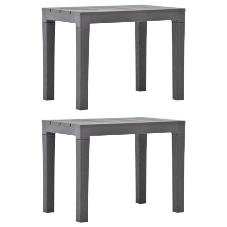 Gartenbänke 2 Einheiten aus mokkafarbenem Kunststoff von vidaXL, Gartenbänke - Ref: Foro24-48782, Preis: 57,40 €, Rabatt: %