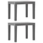 Gartenbänke 2 Einheiten aus mokkafarbenem Kunststoff von vidaXL, Gartenbänke - Ref: Foro24-48782, Preis: 61,82 €, Rabatt: %
