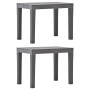 Gartenbänke 2 Einheiten aus mokkafarbenem Kunststoff von vidaXL, Gartenbänke - Ref: Foro24-48782, Preis: 57,40 €, Rabatt: %