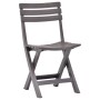 Folding garden chairs, 2 units, plastic, mocha color. by vidaXL, Garden chairs - Ref: Foro24-48788, Price: 59,07 €, Discount: %