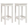 Set de mesa y taburetes altos jardín 3 pzas madera pino blanco