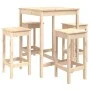 Garden table and high stools 5 pieces solid pine wood by vidaXL, Garden sets - Ref: Foro24-3154730, Price: 276,81 €, Discount: %