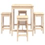 Garden table and high stools 5 pieces solid pine wood by vidaXL, Garden sets - Ref: Foro24-3154730, Price: 281,34 €, Discount: %