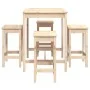 Garden table and high stools 5 pieces solid pine wood by vidaXL, Garden sets - Ref: Foro24-3154730, Price: 276,81 €, Discount: %