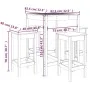 Garden table and high stools 5 pieces solid pine wood by vidaXL, Garden sets - Ref: Foro24-3154730, Price: 276,81 €, Discount: %