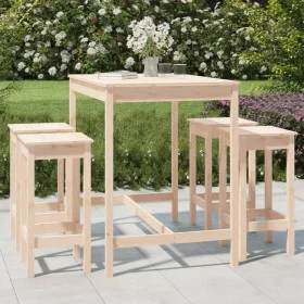 Garden table and high stools set 5 pieces solid pine wood by vidaXL, Garden sets - Ref: Foro24-3154745, Price: 294,61 €, Disc...