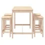 Garden table and high stools set 5 pieces solid pine wood by vidaXL, Garden sets - Ref: Foro24-3154745, Price: 294,61 €, Disc...