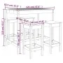 Garden table and high stools set 5 pieces solid pine wood by vidaXL, Garden sets - Ref: Foro24-3154745, Price: 294,61 €, Disc...
